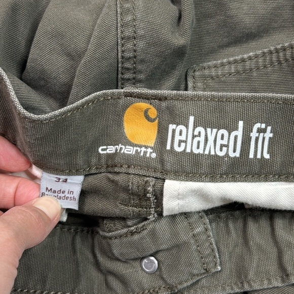 Carhartt 103542 217 Relaxed Fit Green Shorts Size 34 - Picture 6 of 7